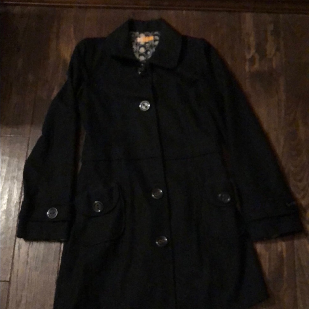 Adorable black Tulle Pea coat